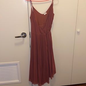 Aritiza Wilfred Beaune wrap dress dark blush, size XS